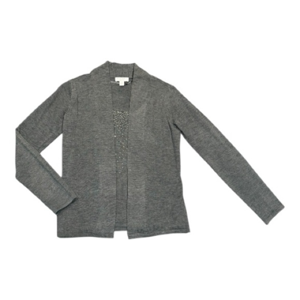 Charter Club gray sweater with rhinestones